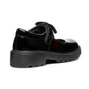 Geox J CASEY G. E J1620E 000HH C9999 Black Patent School Shoes