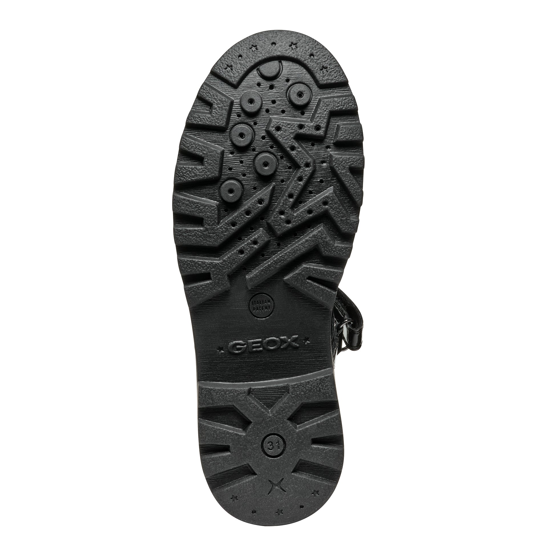 Geox Geox J CASEY G. E J1620E 000HH C9999 Black Patent School Shoes Black Patent Girls