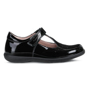 Geox J NAIMARA G.B J16FHB 00066 C9999 Black Patent School Shoe