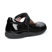 Geox J NAIMARA G.B J16FHB 00066 C9999 Black Patent School Shoe