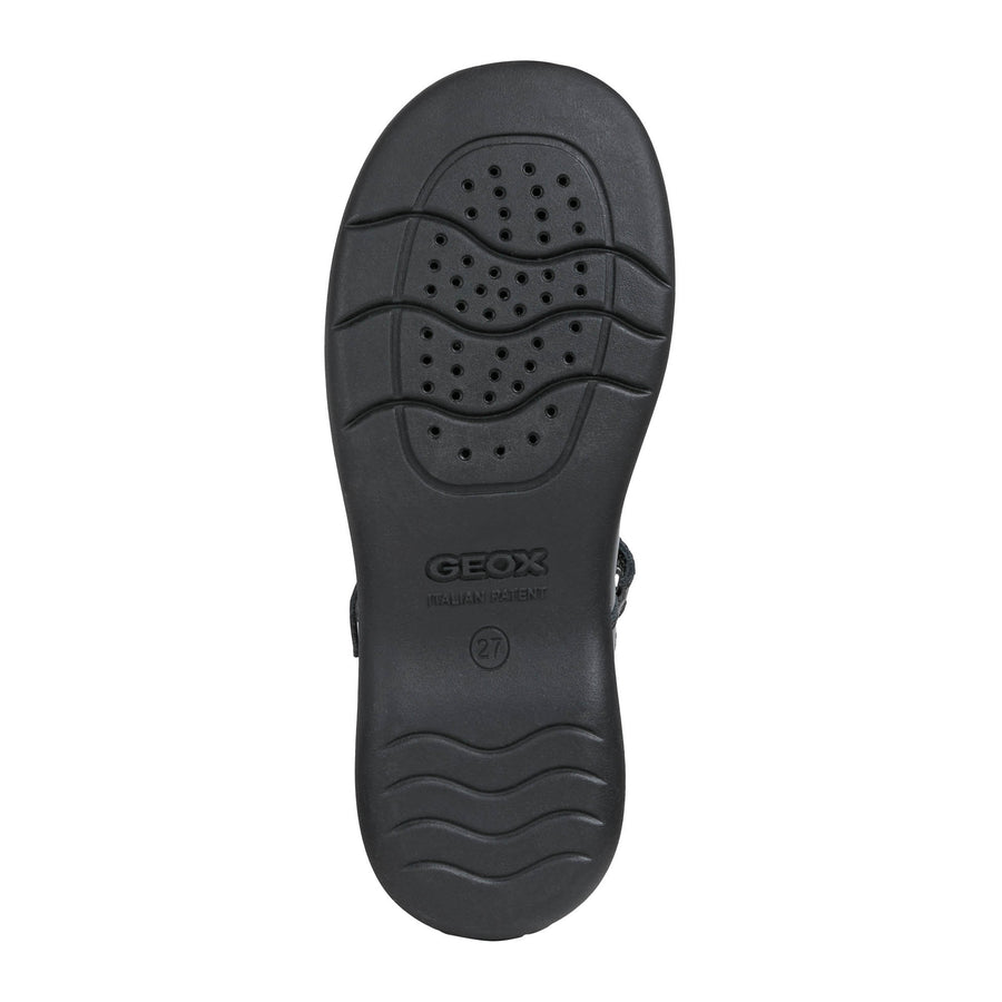 Geox J NAIMARA G.B J16FHB 00066 C9999 Black Patent School Shoe