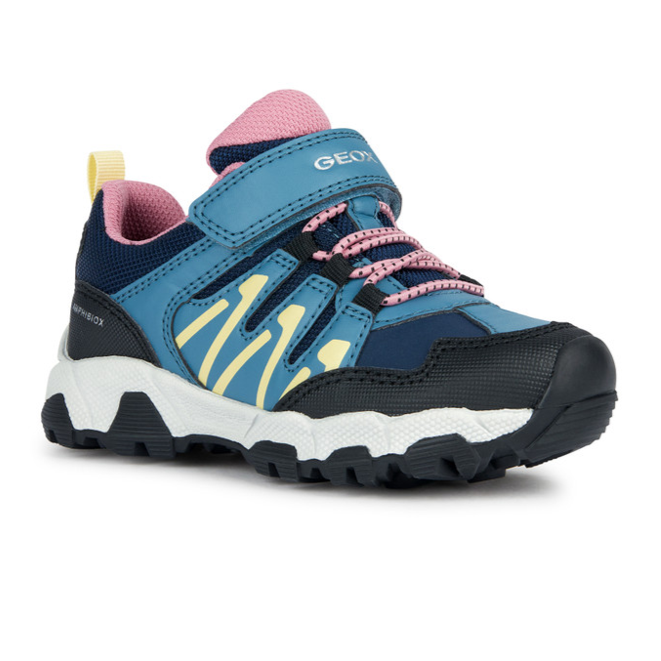 Geox Geox J Magnetar G.B ABX J264la 054Fu C4117 Girls Waterproof Trainer Avio/Fuchsia Girls