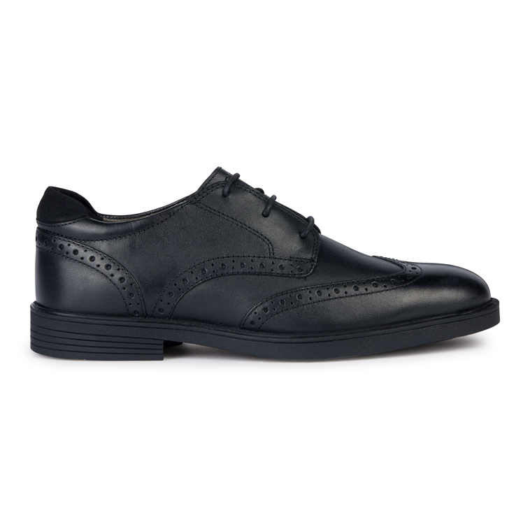 Geox J Zheeno B J36LAB 43 C9999 Black School Shoes