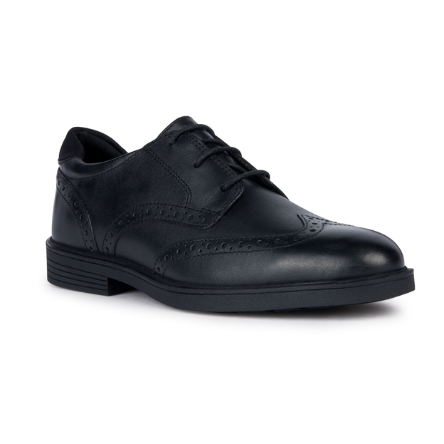 Geox J Zheeno B J36LAB 43 C9999 Black School Shoes