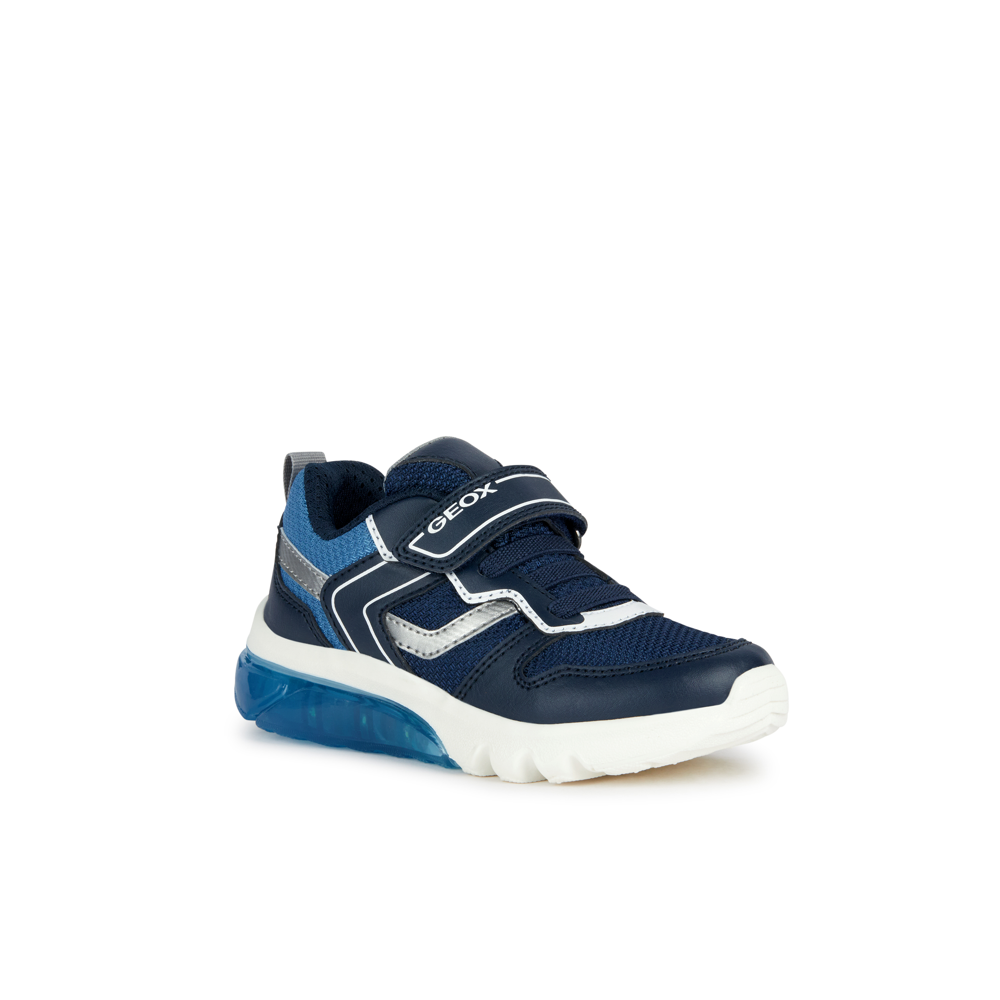 Geox Geox J Ciberdron C J36lbc 011Fe C4201 Navy/Dk Silver Boys