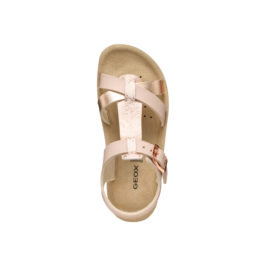 Geox J S.Costarei G.G J45eag 054Bj C8wh8 Girls Rose Gold Sandals