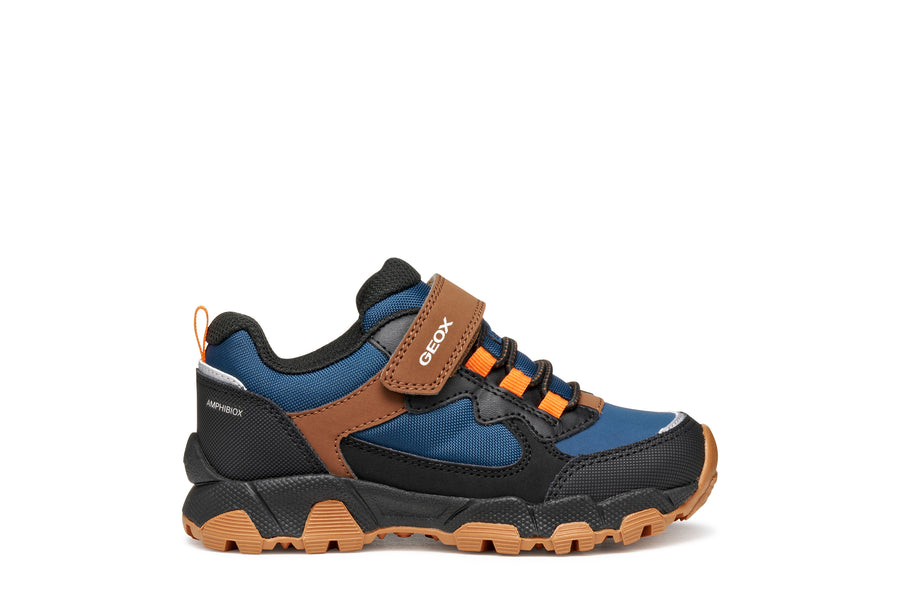 Geox J Magnetar Amphibiox J463ZB 050FU C0948 Navy/Brown Boys Waterproof Trainers