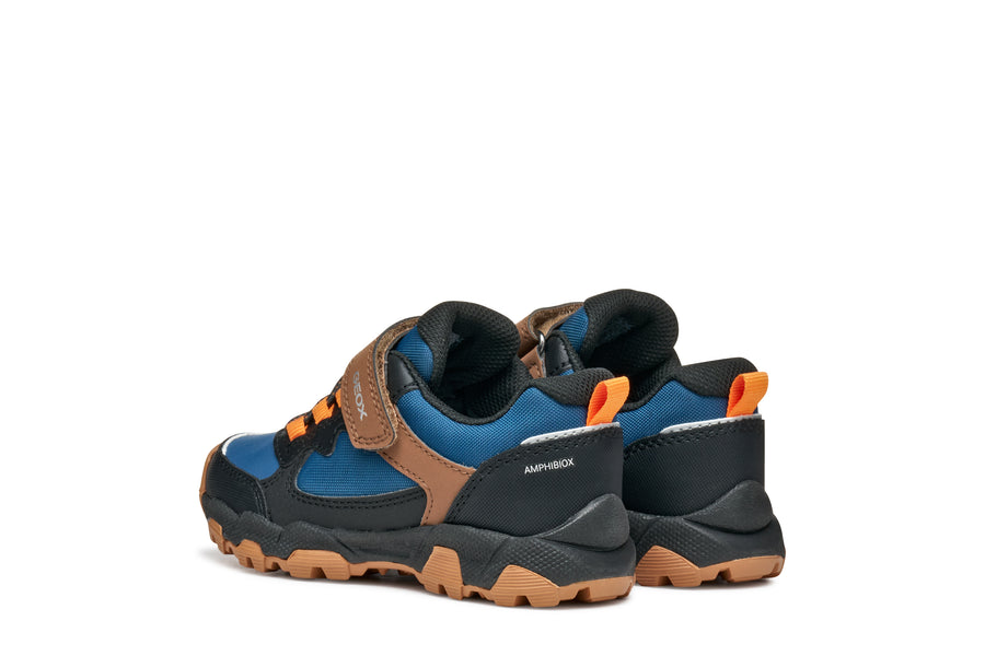Geox J Magnetar Amphibiox J463ZB 050FU C0948 Navy/Brown Boys Waterproof Trainers