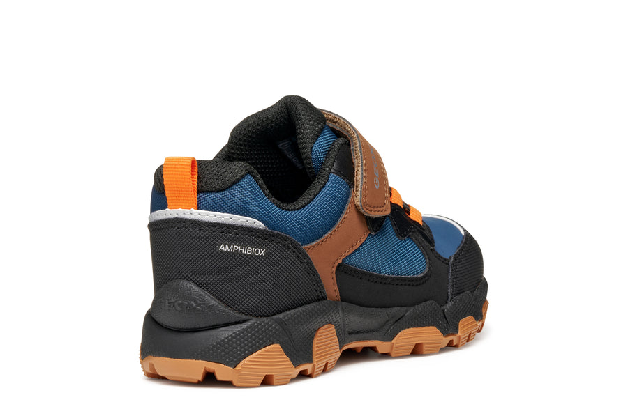 Geox J Magnetar Amphibiox J463ZB 050FU C0948 Navy/Brown Boys Waterproof Trainers