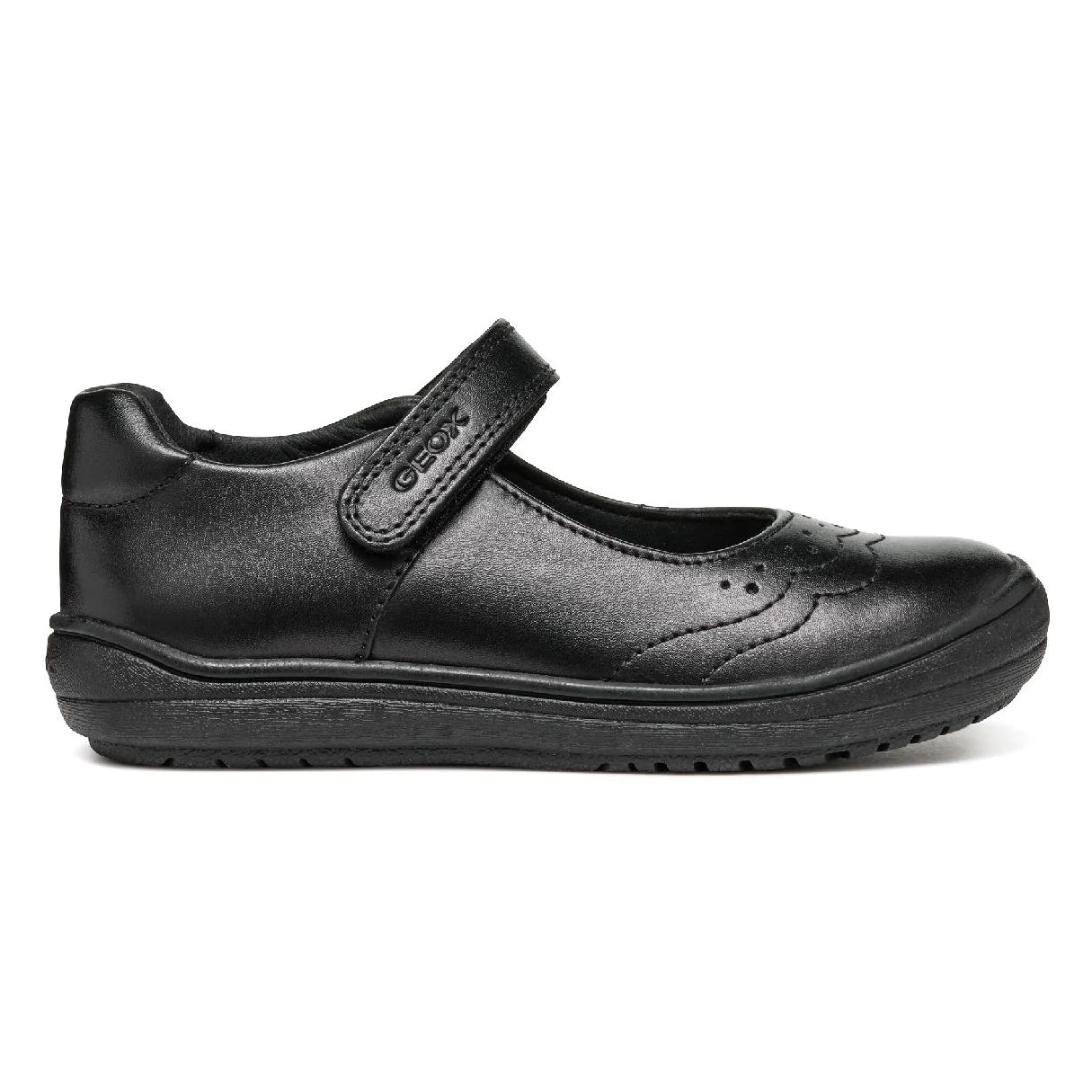 Geox J Hadriel  G.A J467VA Girls Black School Shoes