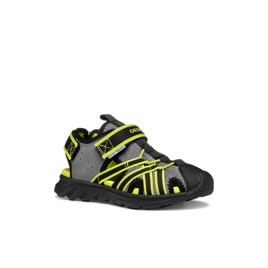 Geox J Airadyum A J55f1a 01454 C0666 Boys Grey / Lime Sandals