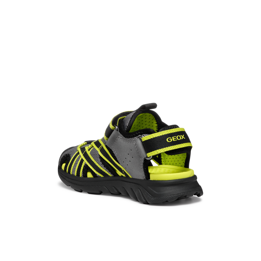 Geox J Airadyum A J55f1a 01454 C0666 Boys Grey / Lime Sandals