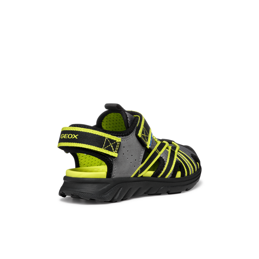 Geox J Airadyum A J55f1a 01454 C0666 Boys Grey / Lime Sandals