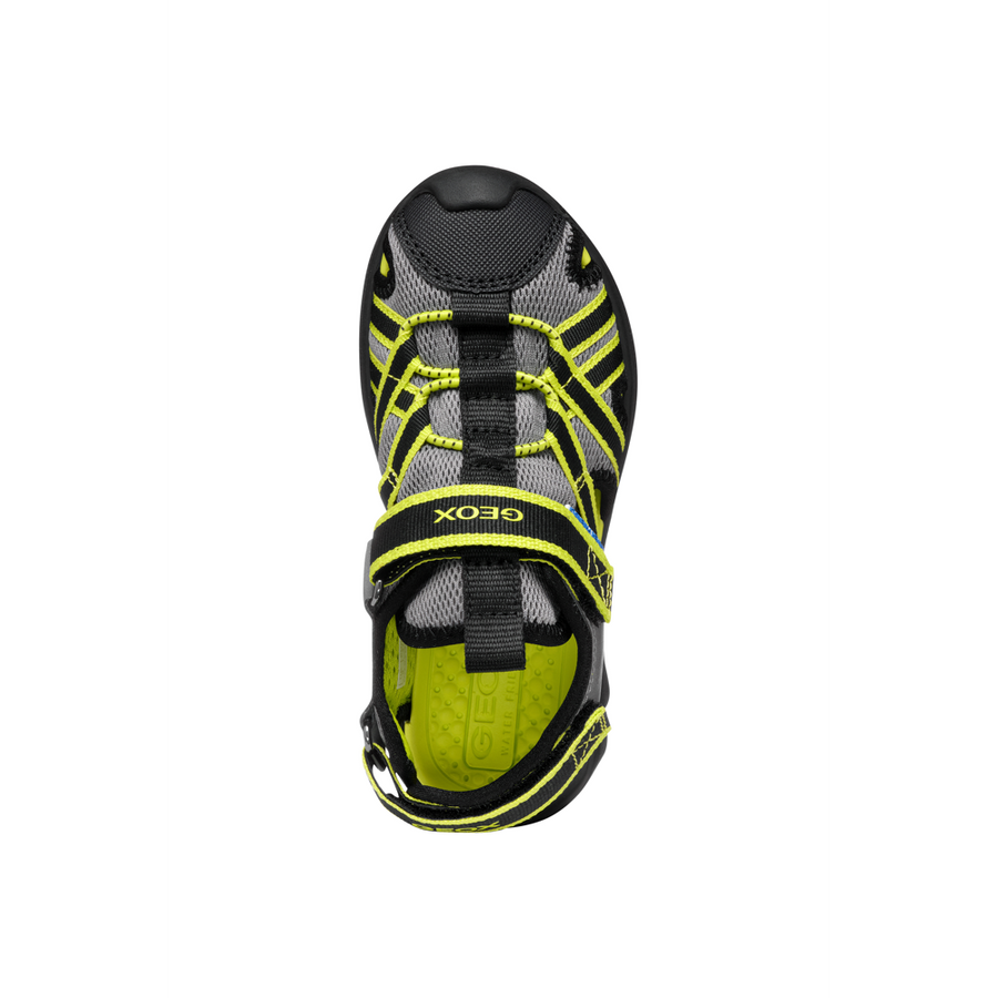 Geox J Airadyum A J55f1a 01454 C0666 Boys Grey / Lime Sandals