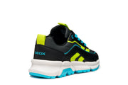 Geox J FLEXYPER PLUS BOY J56MVB  0FU54 Black / Lt Blue Trainer