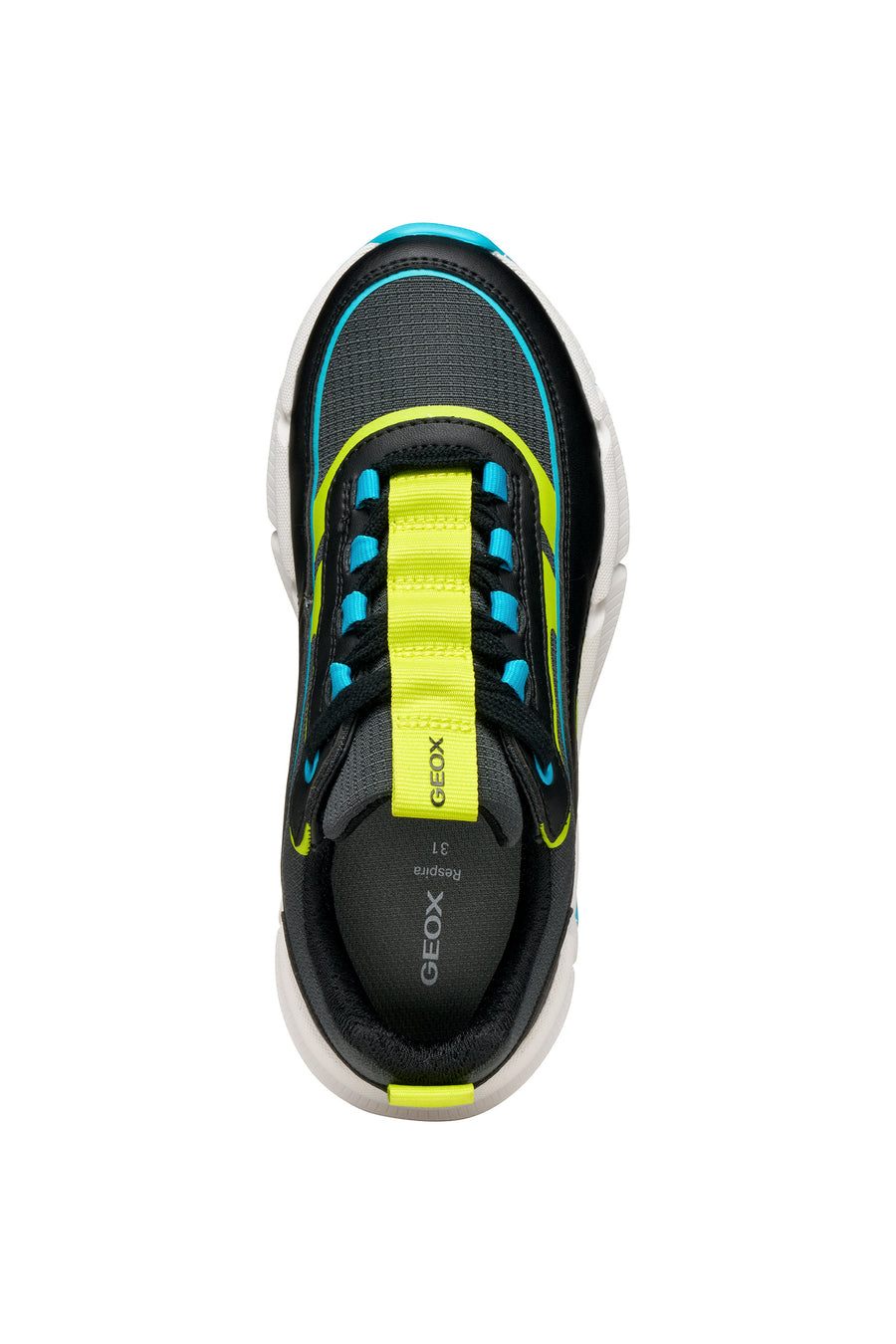 Geox J FLEXYPER PLUS BOY J56MVB  0FU54 Black / Lt Blue Trainer