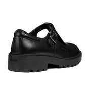 Geox J Casey T-Bar J8420E 00043 Black School Shoes