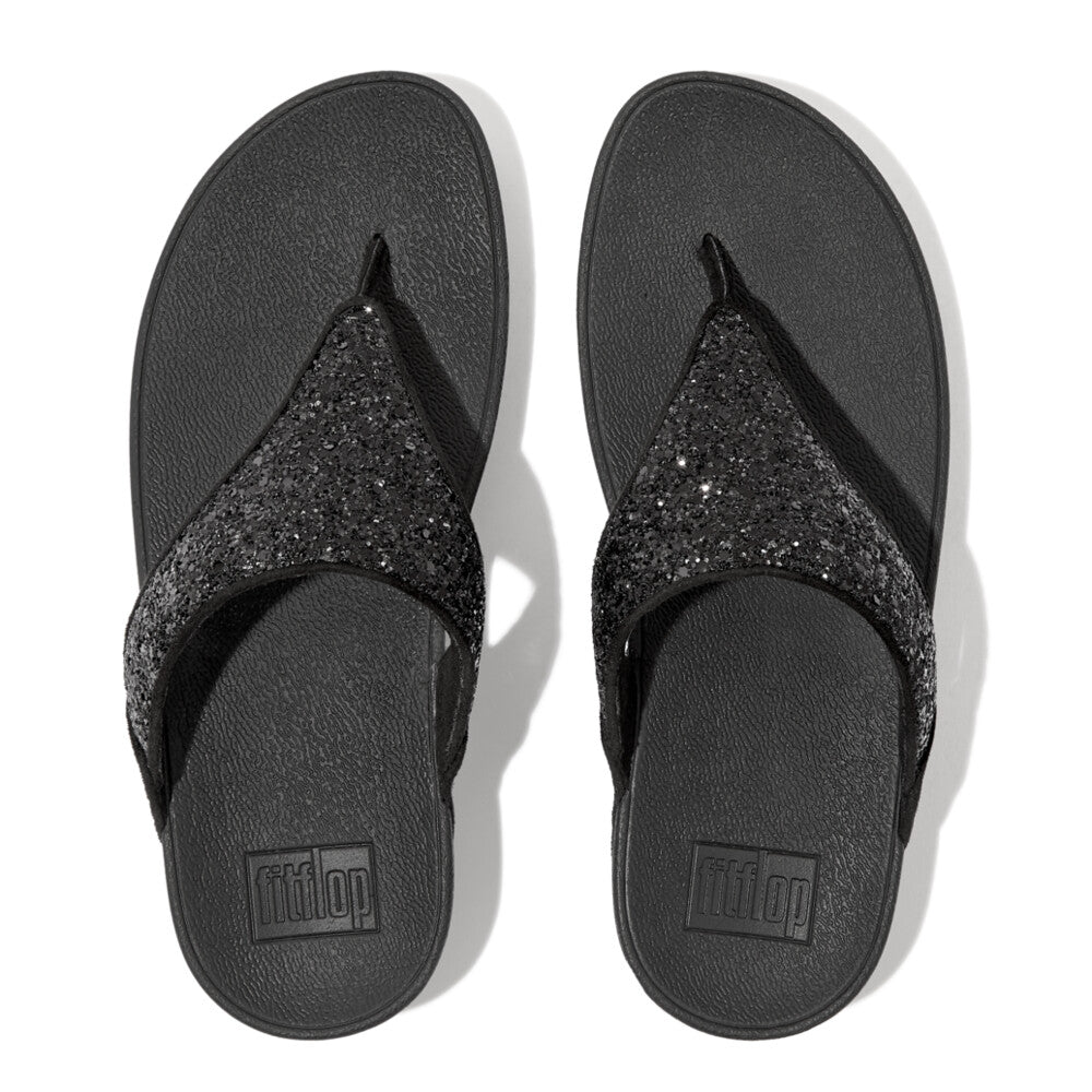 Fitflop Fitflop Lulu Black Glitter Toe Thong X03-339 Black Glitter Ladies