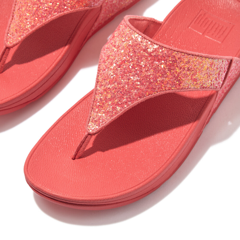 Fitflop Fitflop Lulu Rosy Coral Glitter Toe Thong X03-B09 Rosy Coral Ladies