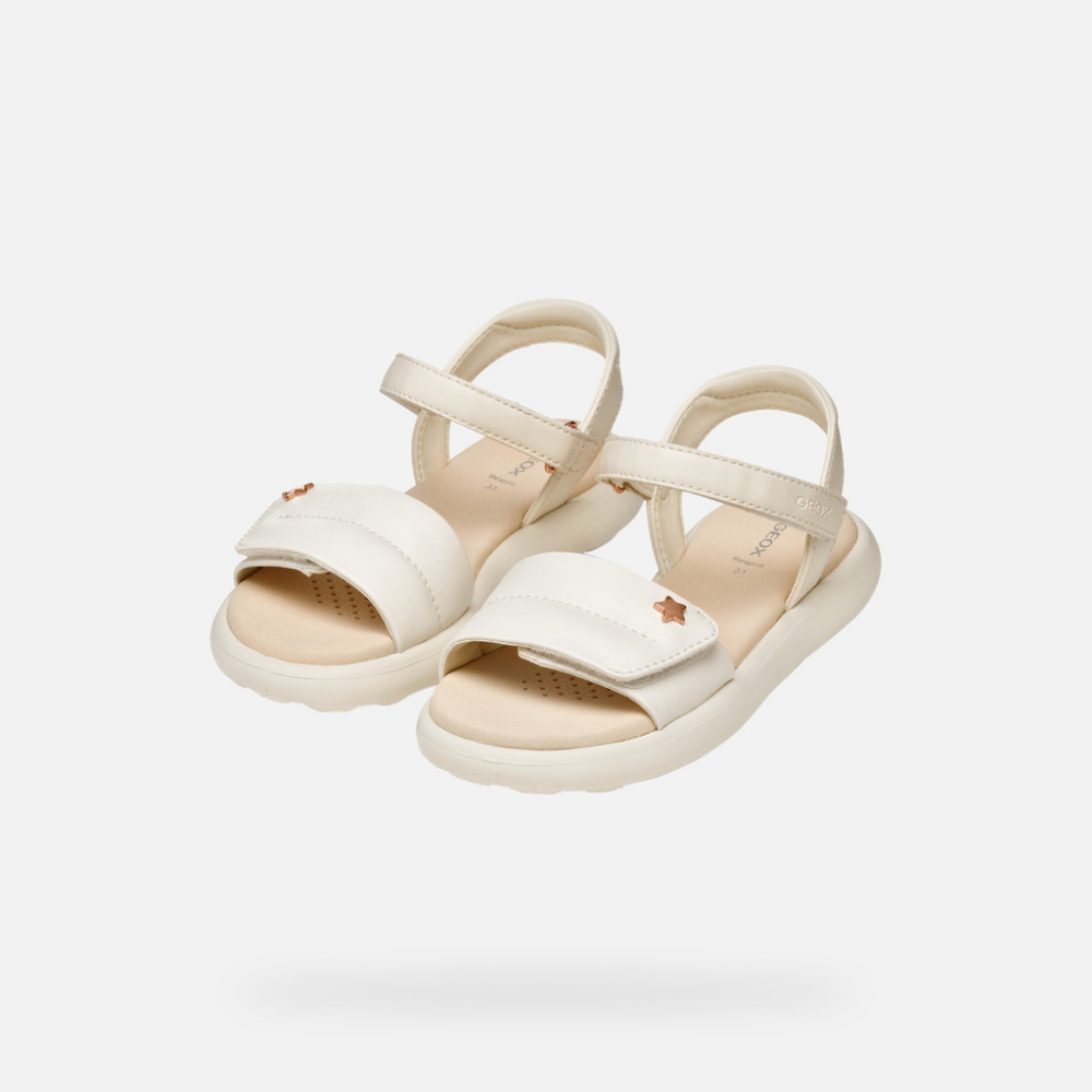Geox Geox J Sandal Puffypop J55MSD 000BC C1058 Girls Lt Ivory Sandals Lt Ivory Girls