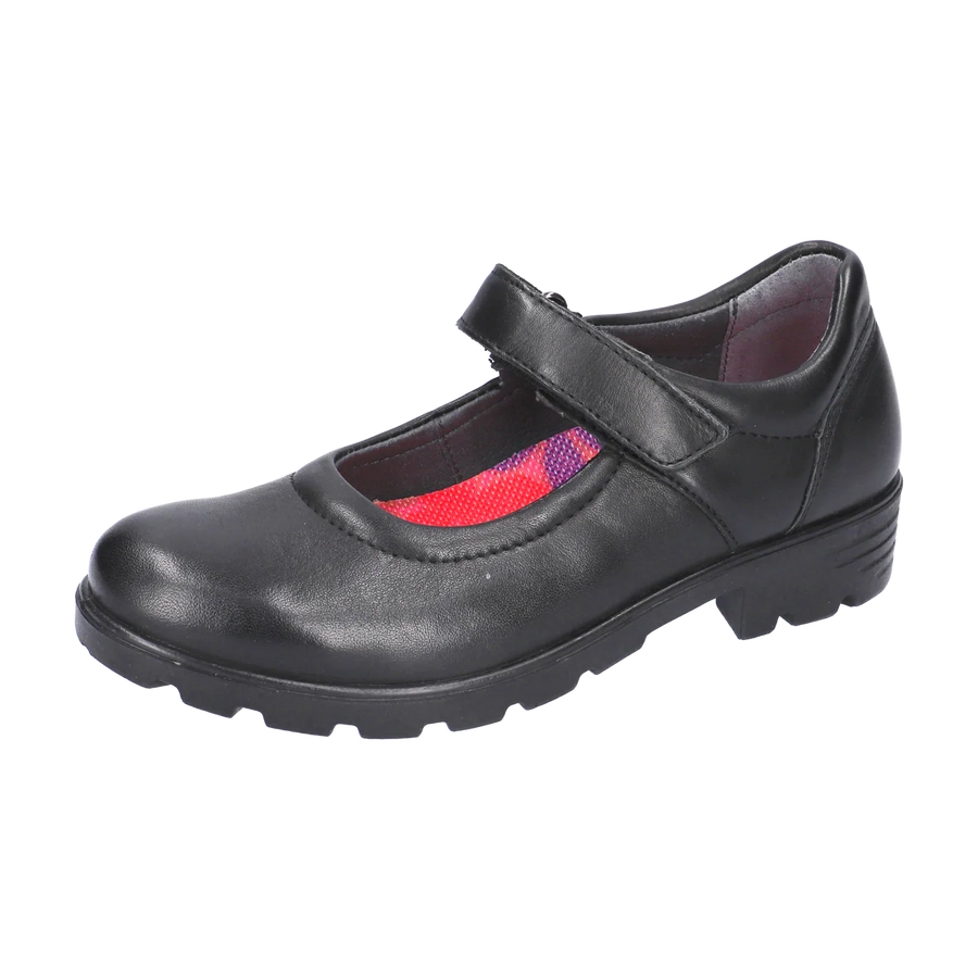 Ricosta Nora 50 7200402/090  Black Leather Medium School Shoes