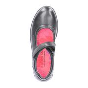 Ricosta Nora 50 7200402/090  Black Leather Medium School Shoes