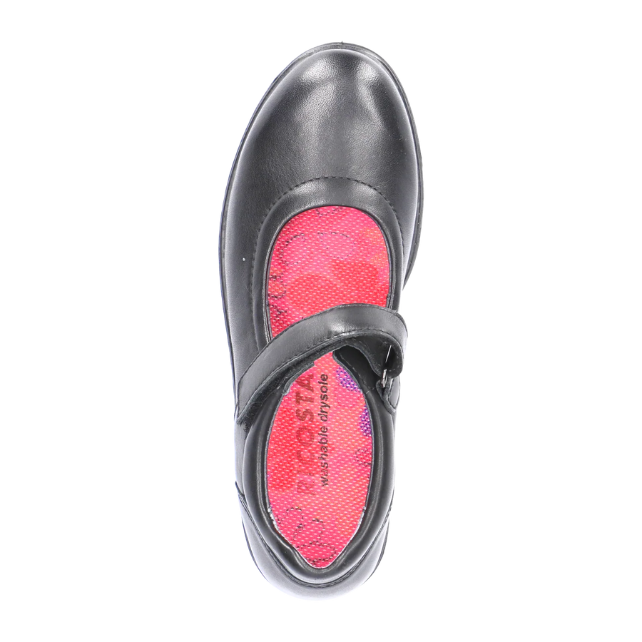 Ricosta Nora 50 7200402/090  Black Leather Medium School Shoes
