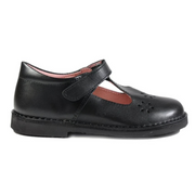 Petasil Clara 2 6334-00.01  Black Leather School Shoes