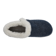 DB Shoes Talala 72986N Ladies Navy Felt 2V Slippers