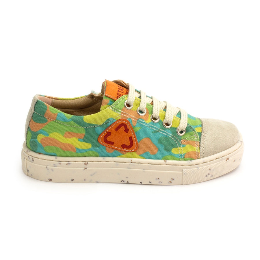 Petasil Tyler 122.485.19 Green Fresh Camo Recycled Materials Girls Shoe