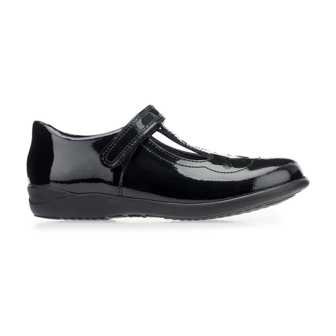 Start-Rite Poppy 2747_3 Black Patent T Bar School Shoe