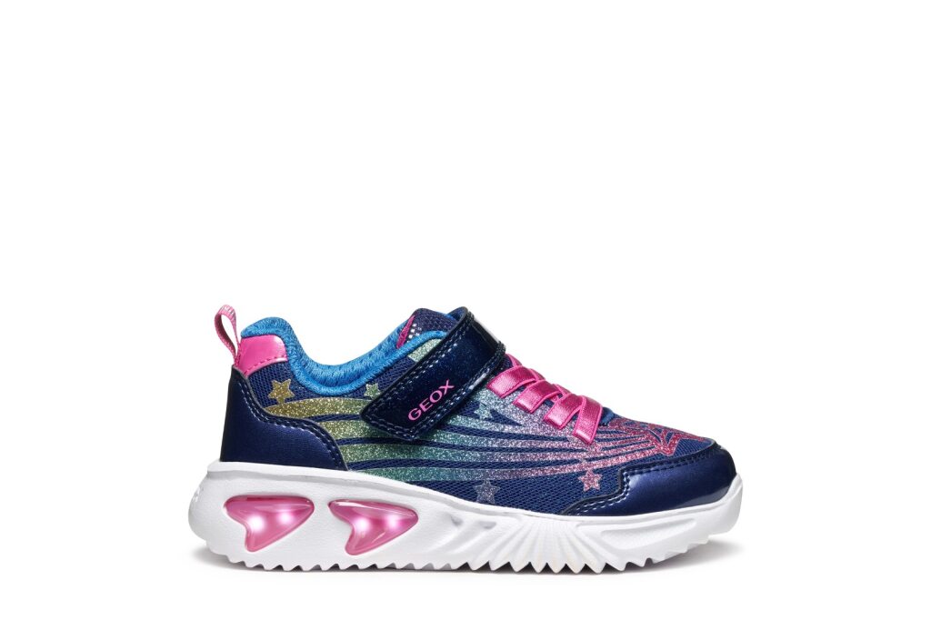 Geox Geox J Assister Girl J56E9B Blue / Multicolour Girls Trainer BLUE/MULTICOLOR Girls
