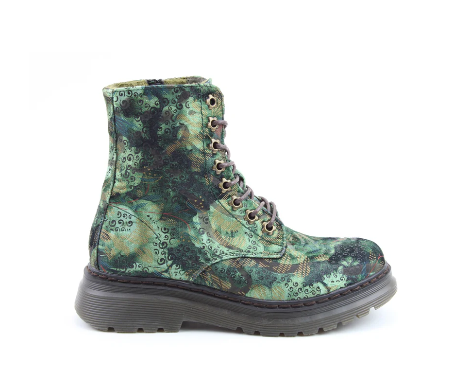 Heavenly Feet Eva Jungle Ladies Forest Velour Boot