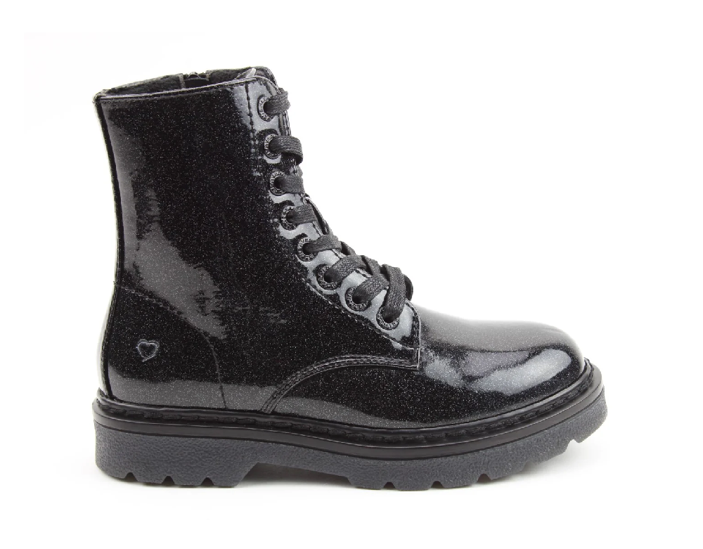 Heavenly Feet Justina2 Ladies Black Glitter Boot