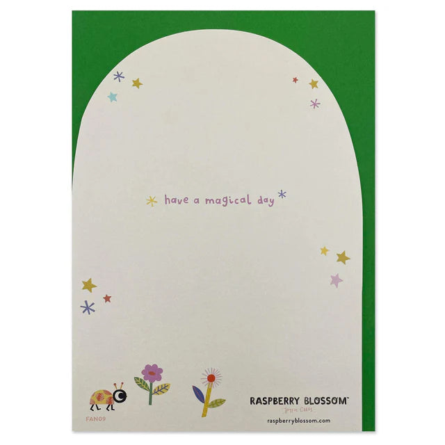 Raspberry Blossom FAN09 Happy Birthday Card