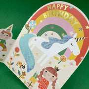 Raspberry Blossom FAN09 Happy Birthday Card