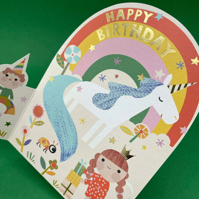 Raspberry Blossom FAN09 Happy Birthday Card