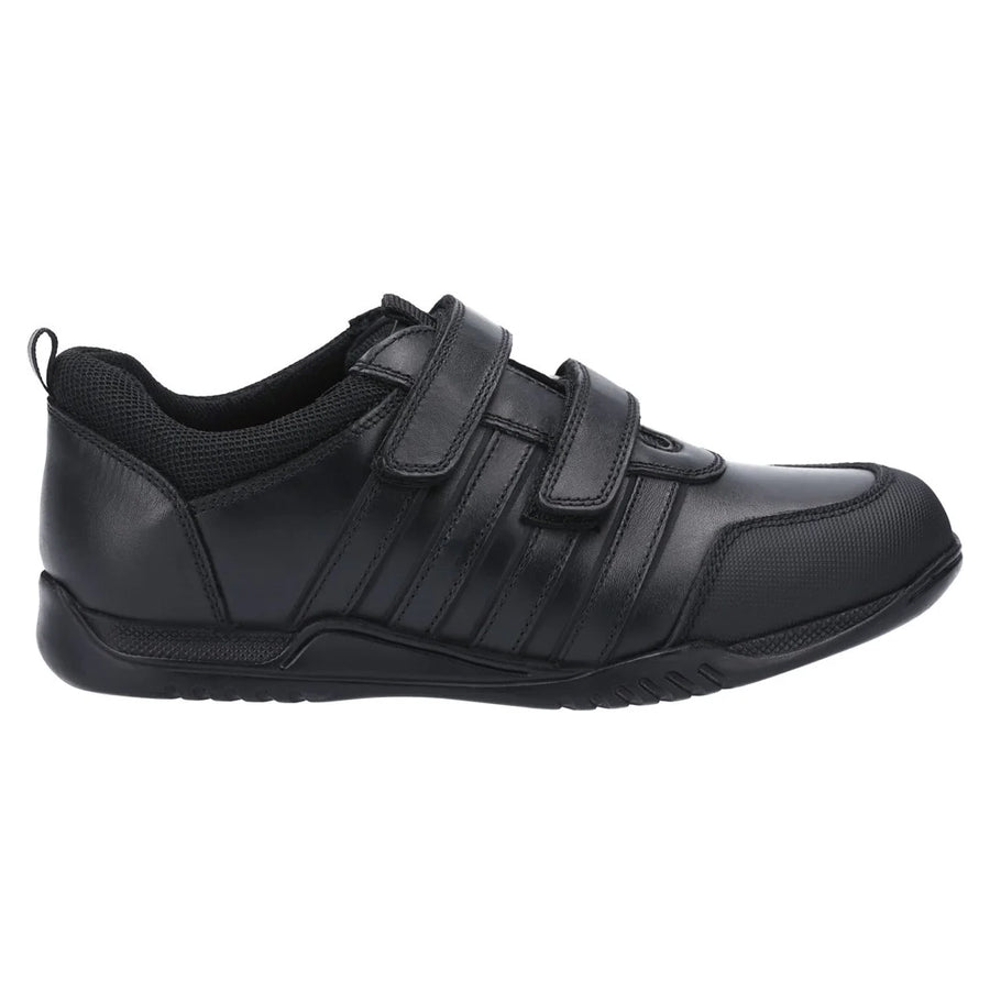 Hush Puppies Josh Boys Black School Shoe