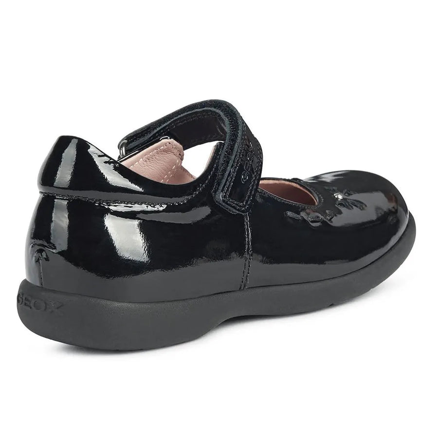 Geox Naimara GA J16FHA 00066 C9999 Black Patent School Shoes