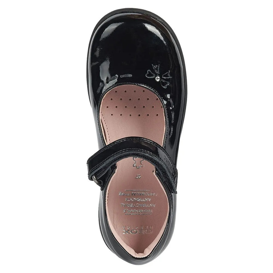 Geox Naimara GA J16FHA 00066 C9999 Black Patent School Shoes
