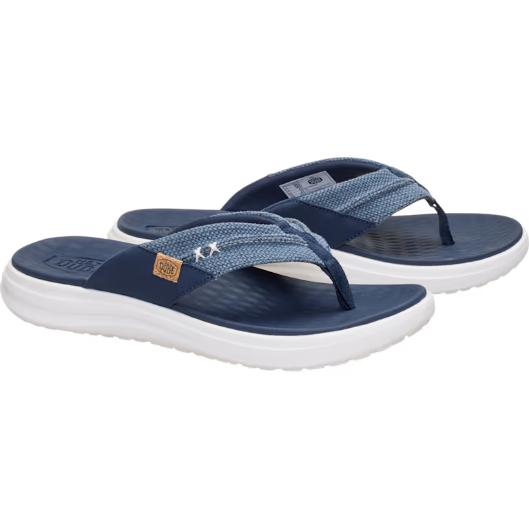 Hey Dude 45424 Finn Flip Braided Sandal Navy