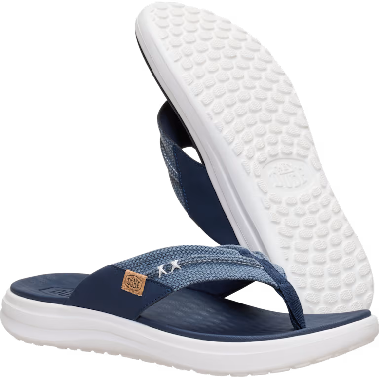 Hey Dude 45424 Finn Flip Braided Sandal Navy