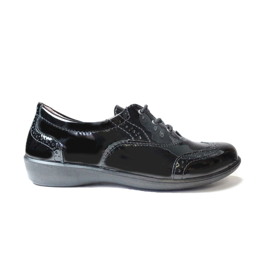 Ricosta Kate 50 8500202/093  Black Patent Medium School Shoes