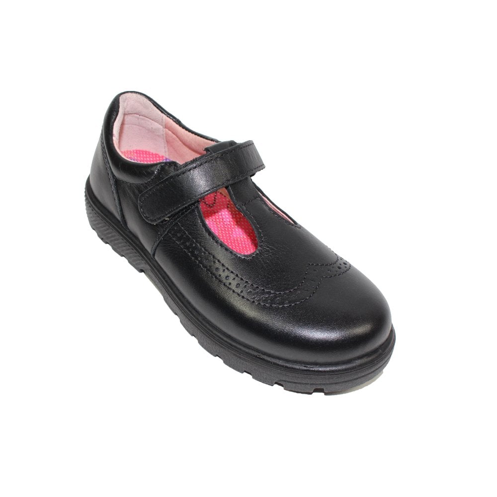 Ricosta Ricosta Amanda 50 7701202/090  Black Leather Medium School Shoes Black Girls