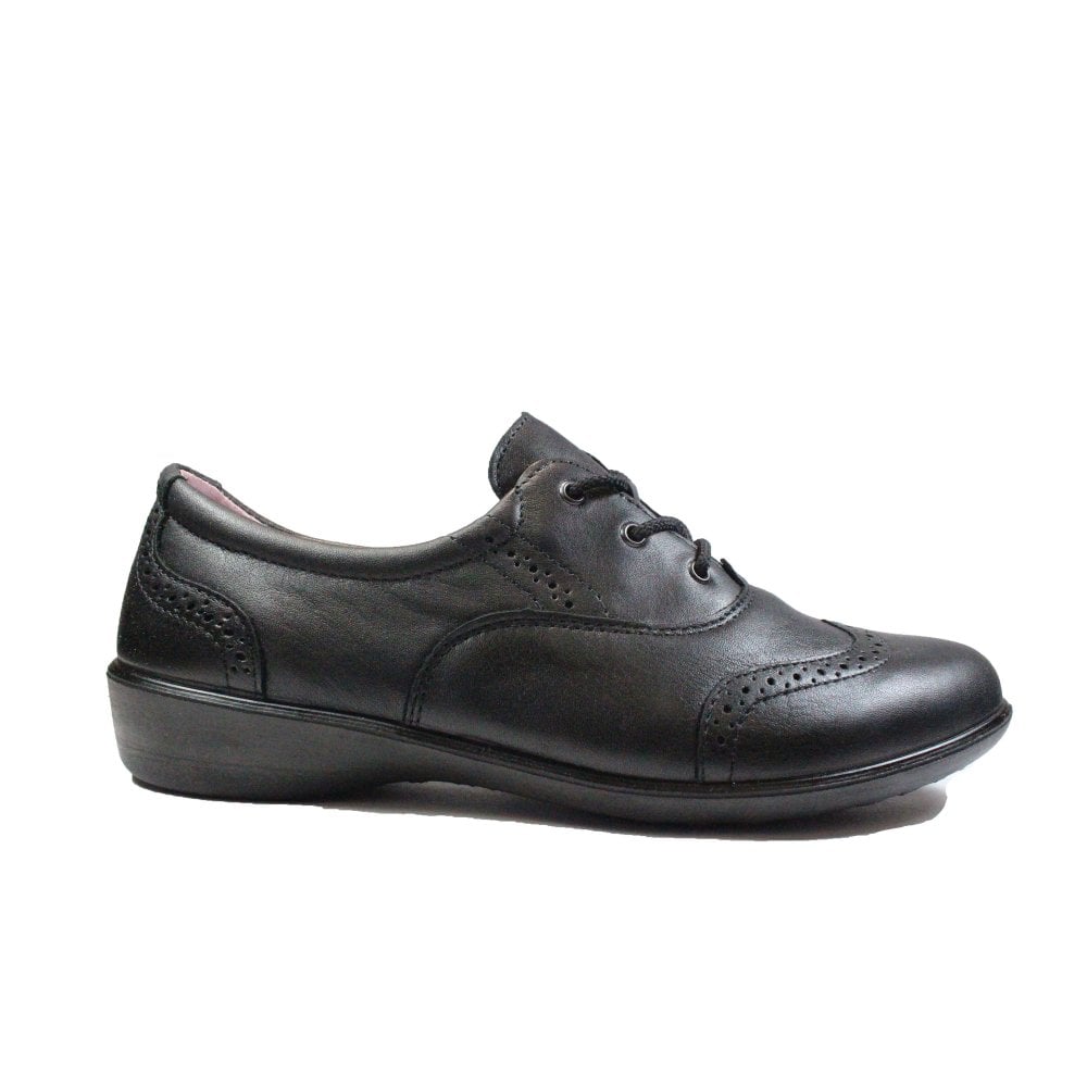 Ricosta Kate 50 8500203/090 Black Leather Wide School Shoes