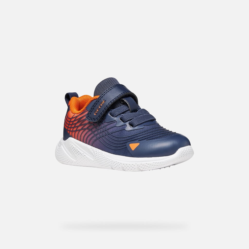 Geox J SPRINTYE BABY BOY B664UA 0119J C4002 Boys Navy/Orange Trainer