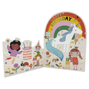 Raspberry Blossom FAN09 Happy Birthday Card